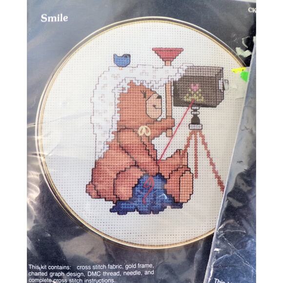 Dale Burdett Cross Stitch Kits (2) "Smile" & "Good Morning Sunshine" Vtg 1987 - Picture 3 of 4